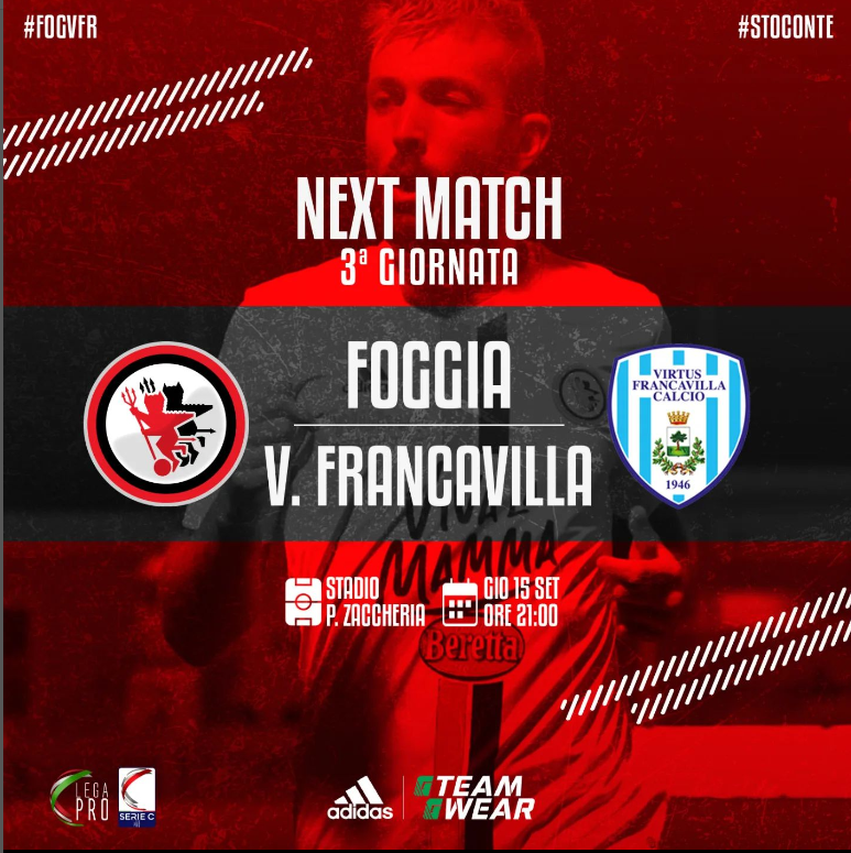Serie C, Foggia Calcio-Virtus Francavilla: tutti i dettagli del derby pugliese 15 settembre 2022